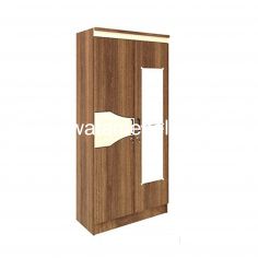 Lemari Pakaian 2 Pintu - GARVANI PORTO 2P / French Walnut - White Cream